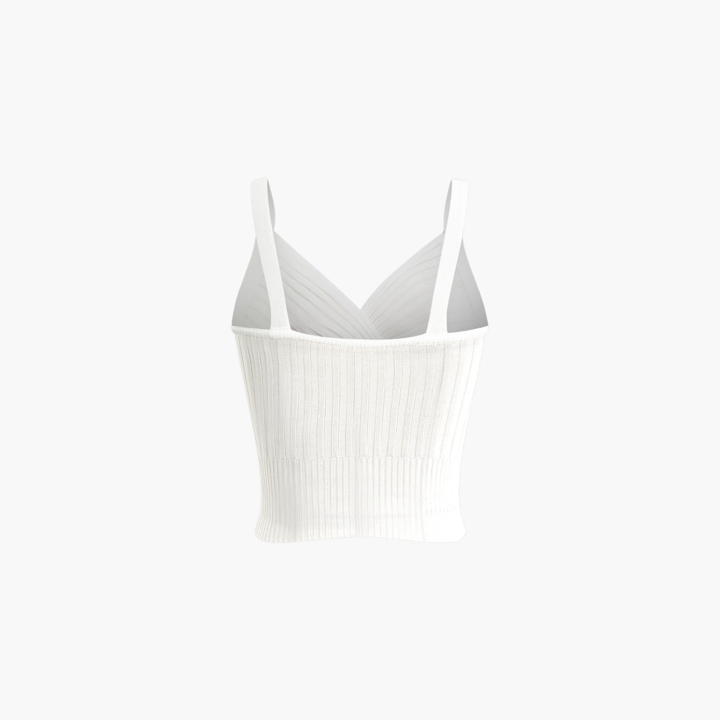 Chloé™ | Top Court À Encolure Croisée Côtelé