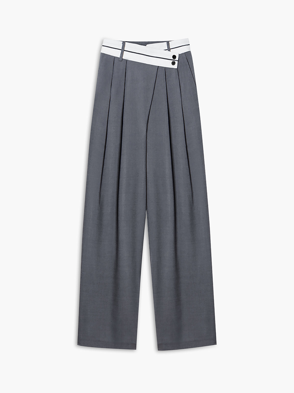 Chloé™ | Pantalon Large À Taille Contrastée