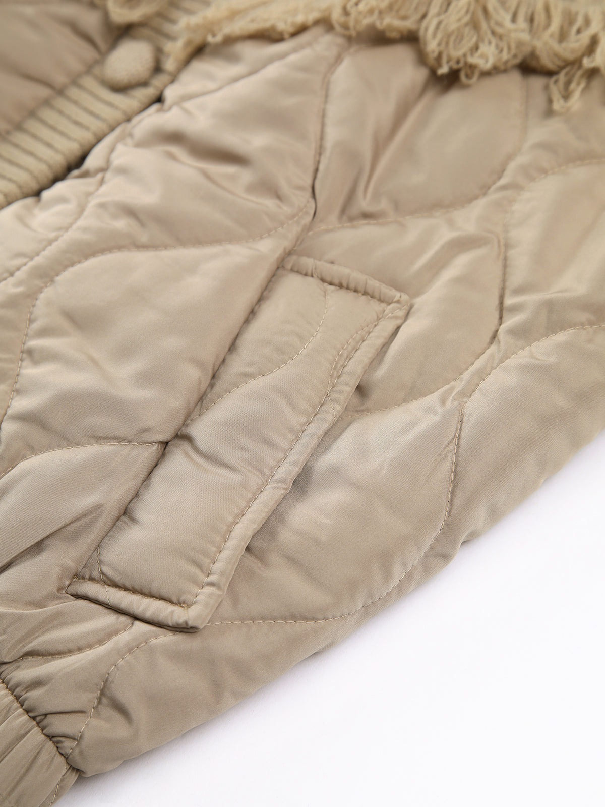 Chloé™ | Veste Matelassée En Tricot Torsadé Patchwork