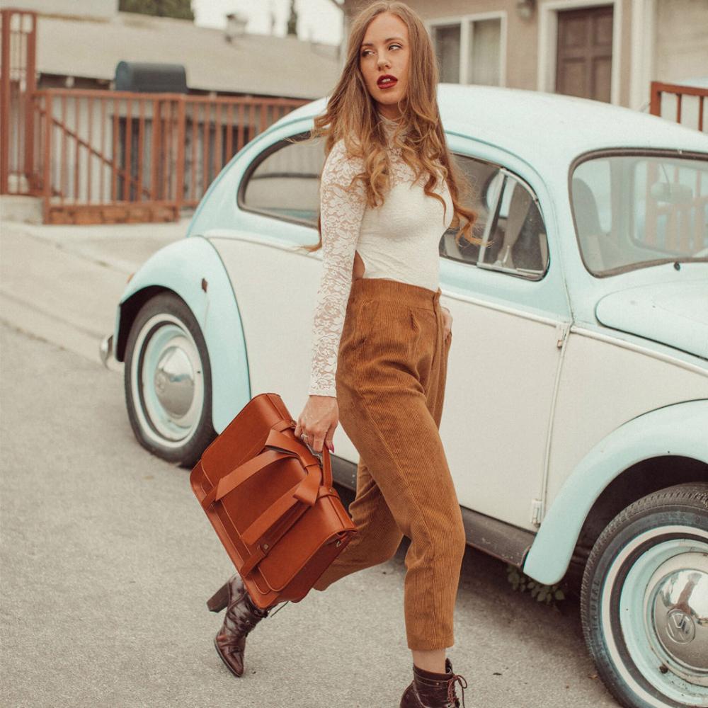 VÉRONIQUE | Sac vintage bleu doux