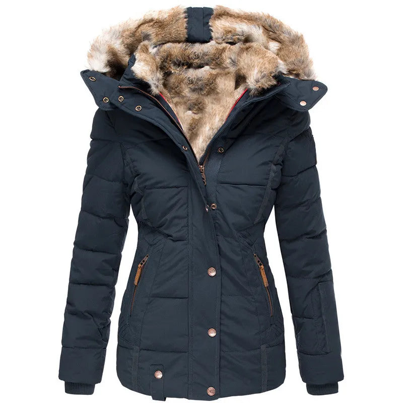Chloé™ | Manteau D'Hiver Chaud Avec Doublure En Fourrure