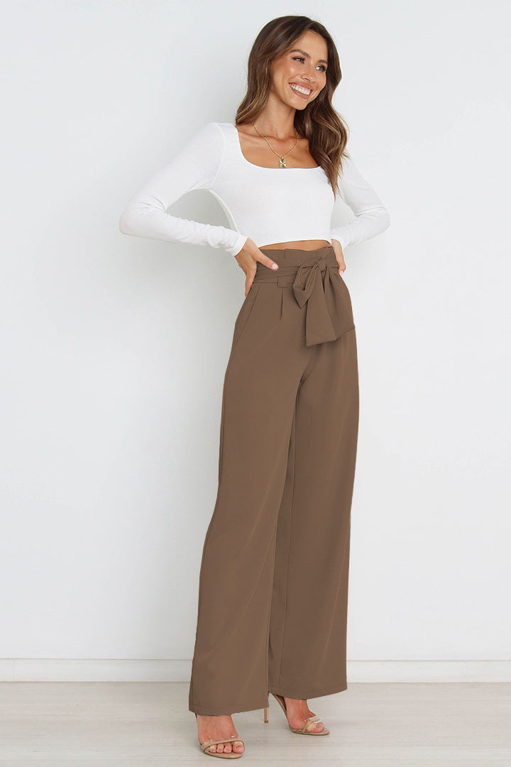 Chloé™ | Pantalons Taille Haute Paperbag