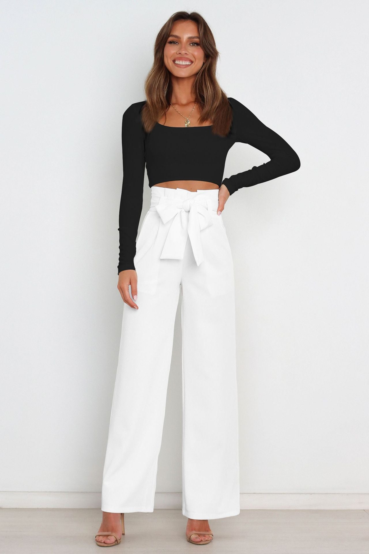 Chloé™ | Pantalons Taille Haute Paperbag