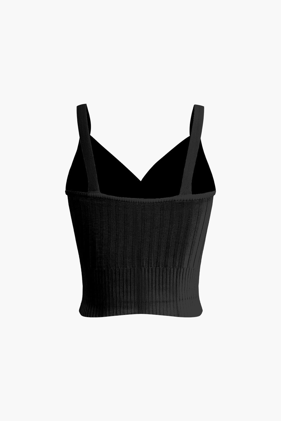 Chloé™ | Top Court À Encolure Croisée Côtelé
