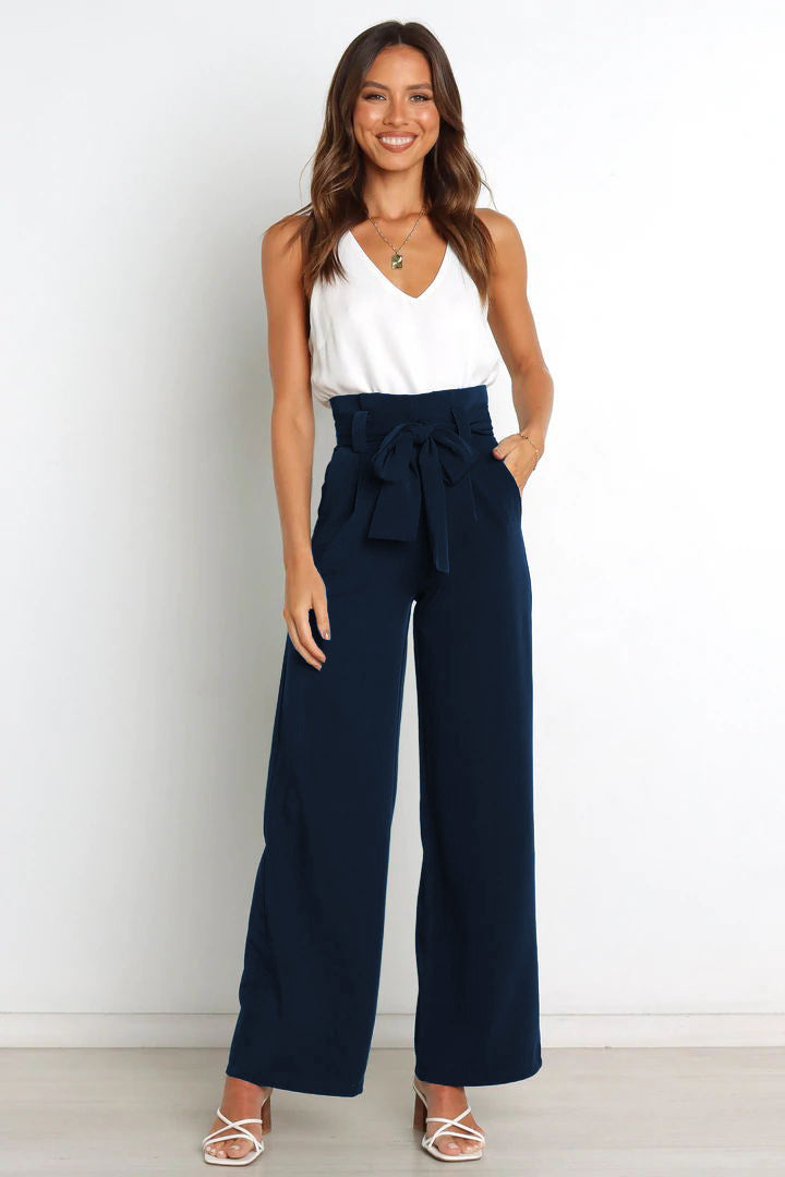 Chloé™ | Pantalons Taille Haute Paperbag