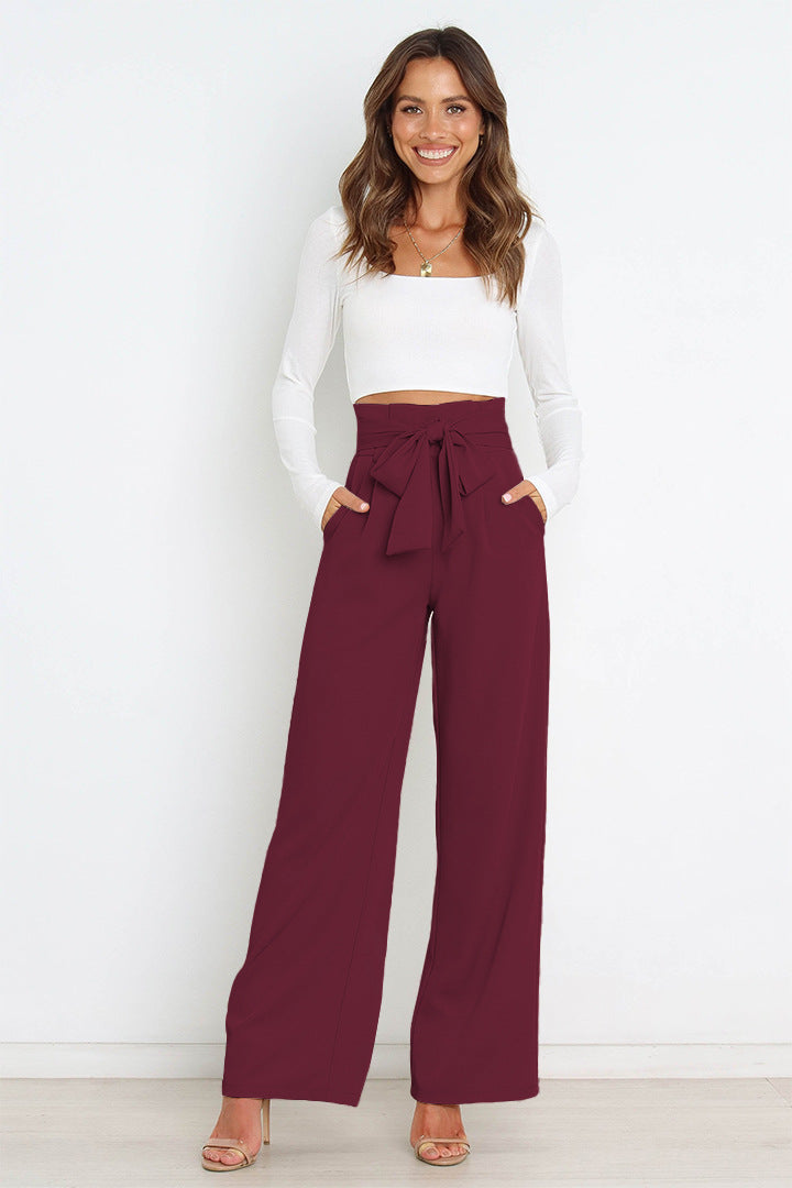 Chloé™ | Pantalons Taille Haute Paperbag