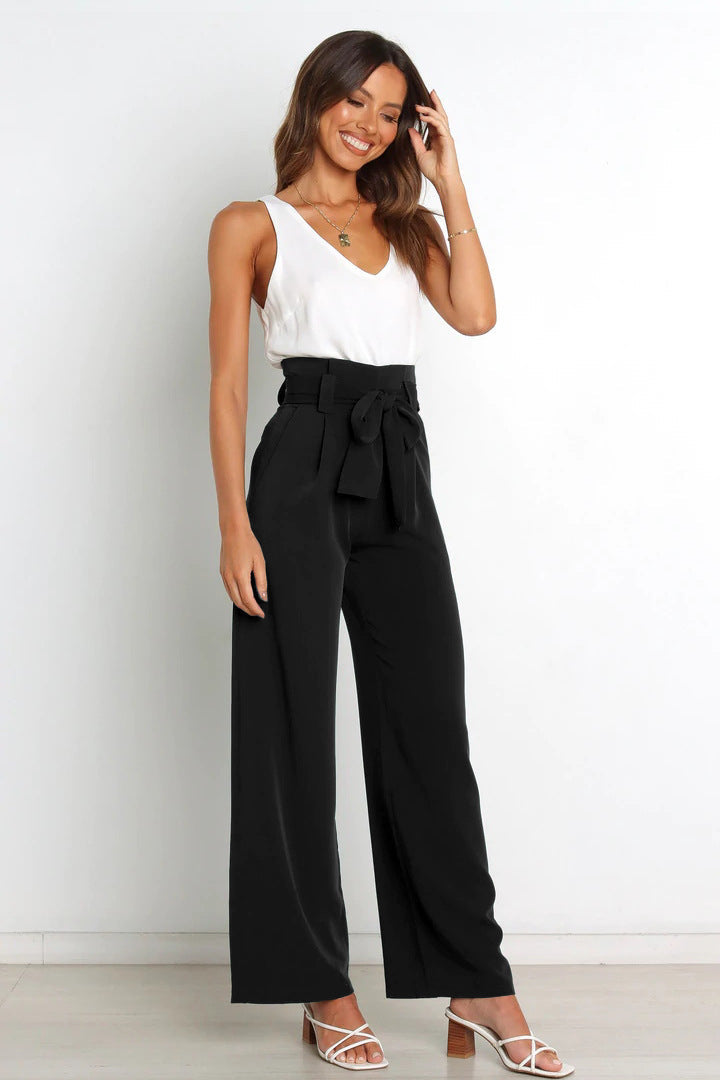 Chloé™ | Pantalons Taille Haute Paperbag