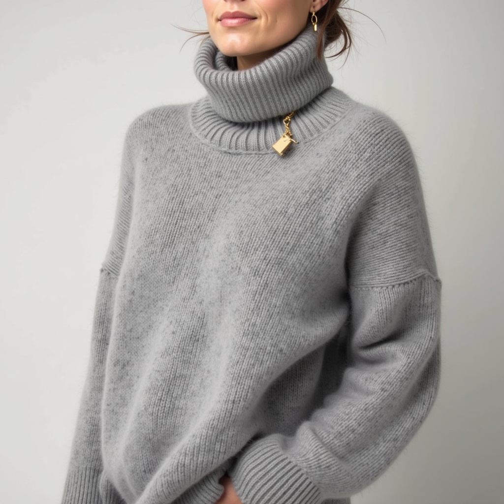 Mia™ | Pull Col Roulé Confortable en Tricot Doux