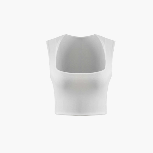 Chloé™ | Crop Top Avec Encolure Carrée