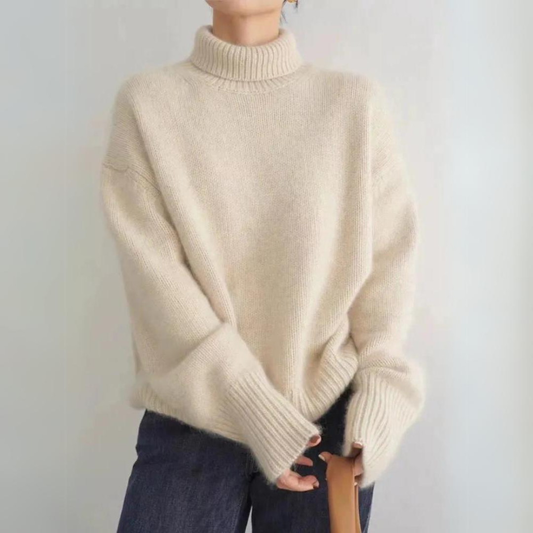 Mia™ | Pull Col Roulé Confortable en Tricot Doux