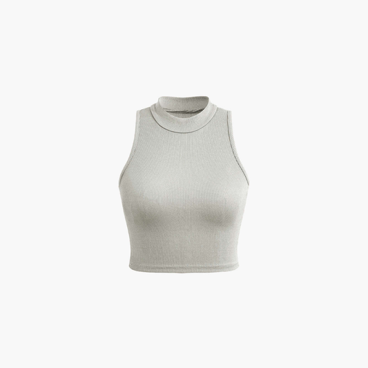 Chloé™ | Haut Cropped Col Montant