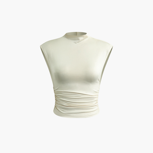 Chloé™ | Haut À Col Montant Drapé