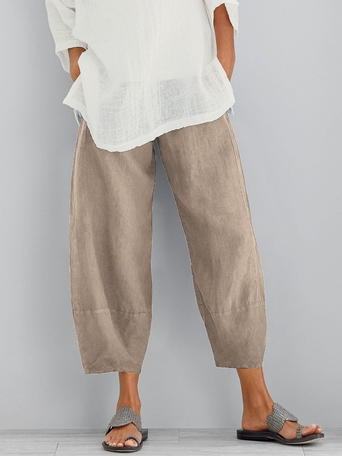 CHLOE | PANTALONS CROP EN COTON POUR FEMMES