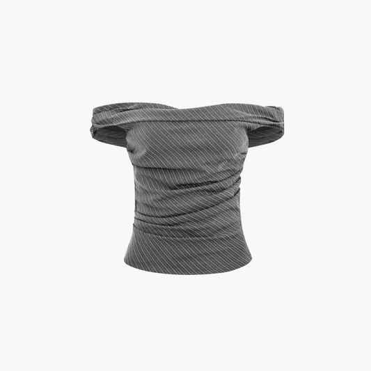 Chloé™ | Haut À Rayures Off-Shoulder