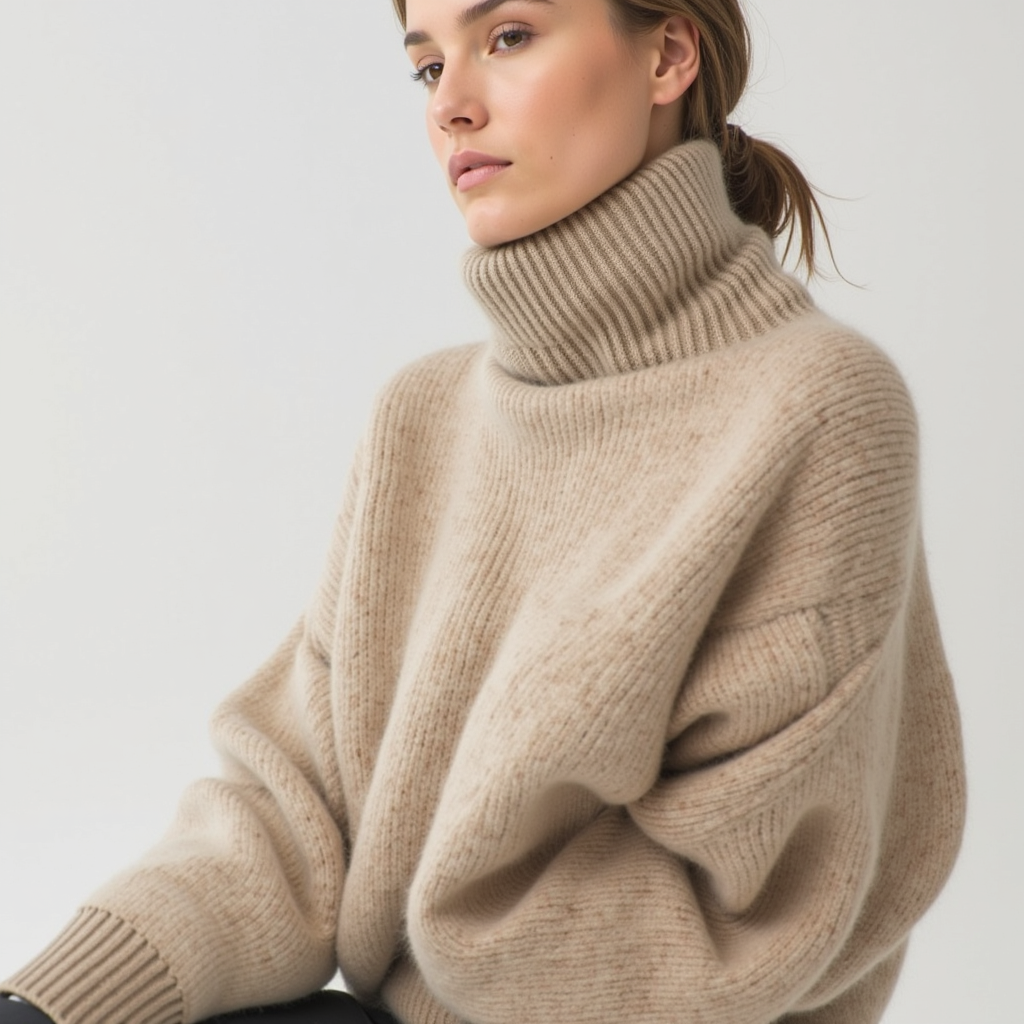 Mia™ | Pull Col Roulé Confortable en Tricot Doux