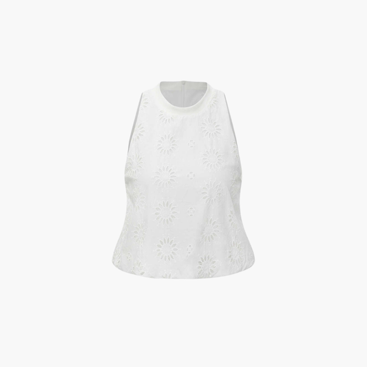 Chloé™ | Haut Halter En Fleurs Crochetées
