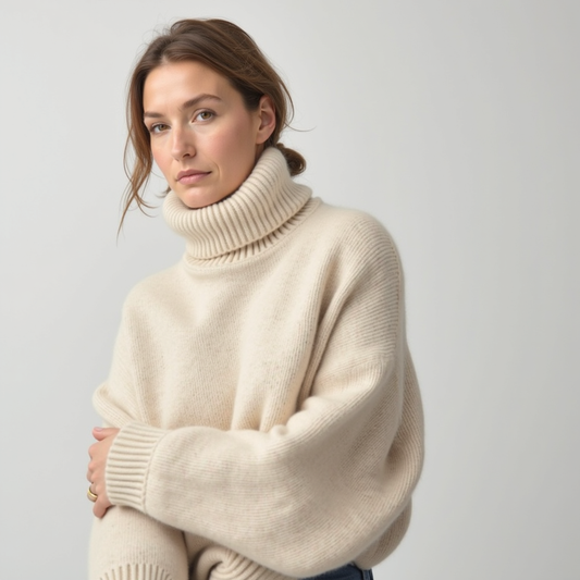 Mia™ | Pull Col Roulé Confortable en Tricot Doux