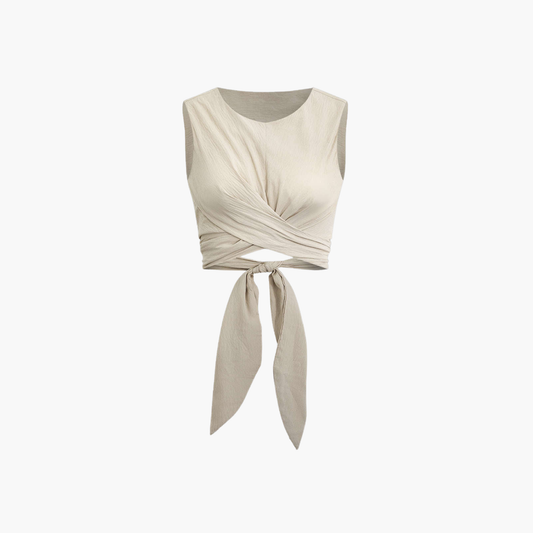 Chloé™ | Top Court Enveloppant Avec Nœud