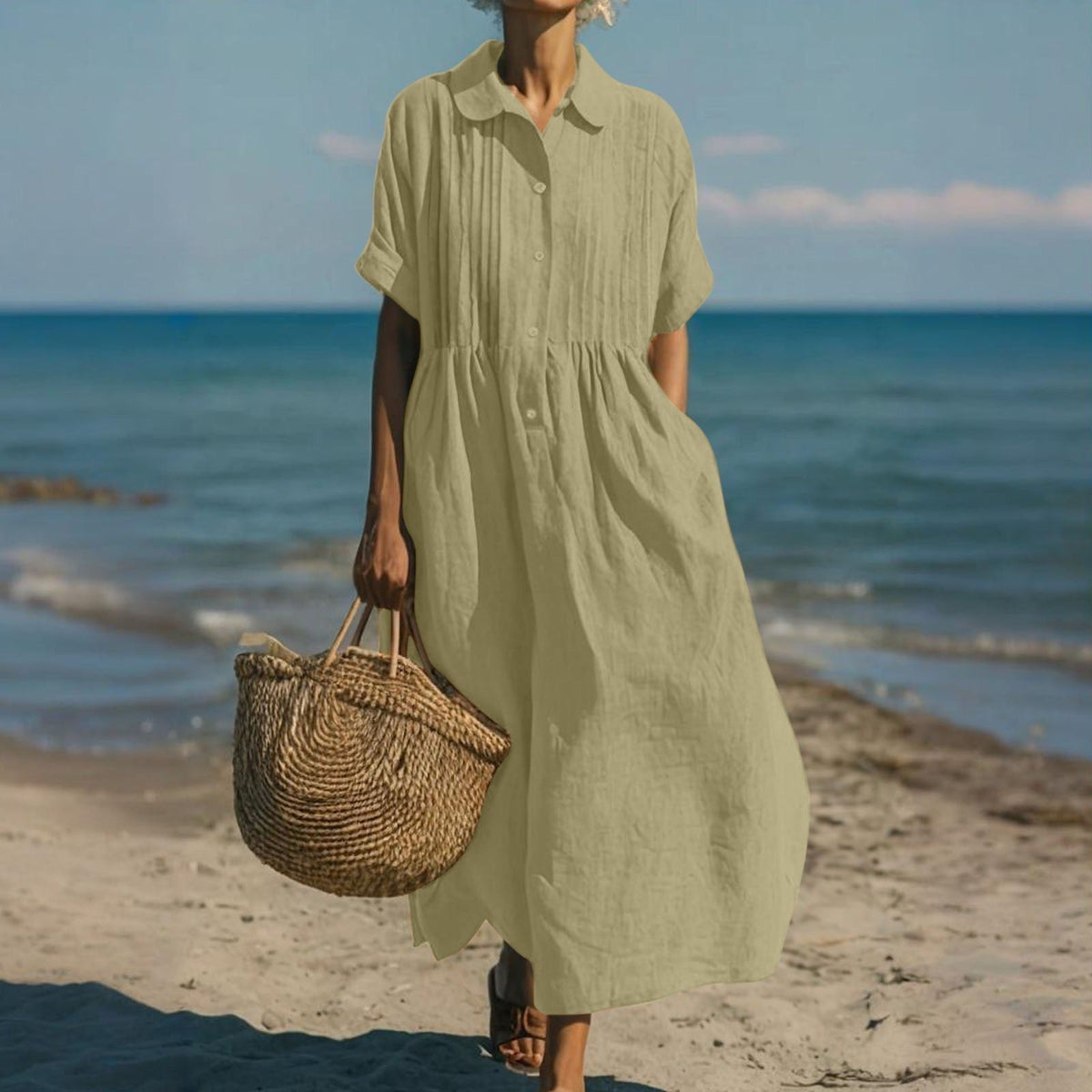 CHLOE | ROBE EN LIN ÉLÉGANTE POUR FEMMES