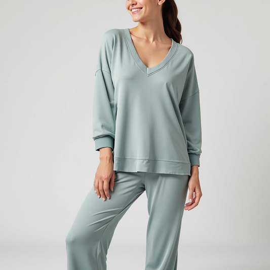 Chloé™ | Luxe V-Neck Two Piece Set