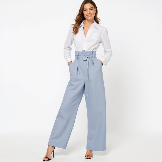 Chloé™ | Pantalons Taille Haute Paperbag