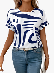 CHLOE | T-SHIRT IMPRIMÉ ABSTRAIT POUR FEMMES