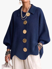 CHLOE | GILET EN TRICOTÉE À COL OVERSIZE POUR FEMMES
