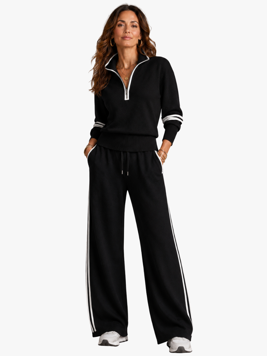 CHLOE | ENSEMBLE PANTALON ZIP MI-HAUT POUR FEMMES