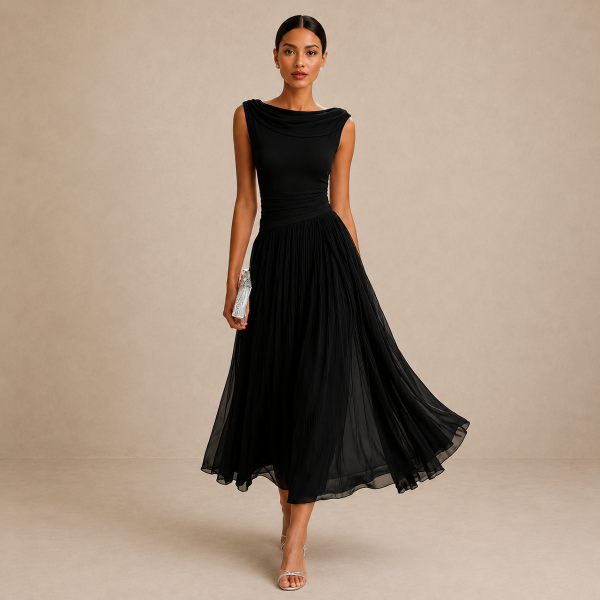 CHLOE | ROBE MIDI ÉLÉGANTE CHIC POUR FEMMES