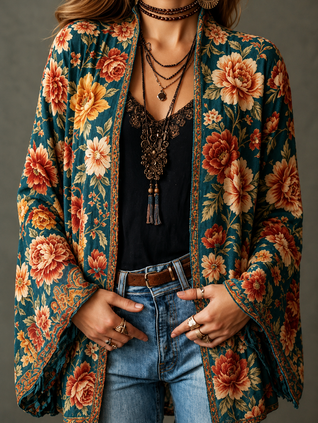 CHLOE | VESTE BOHO EN VELOURS POUR FEMMES
