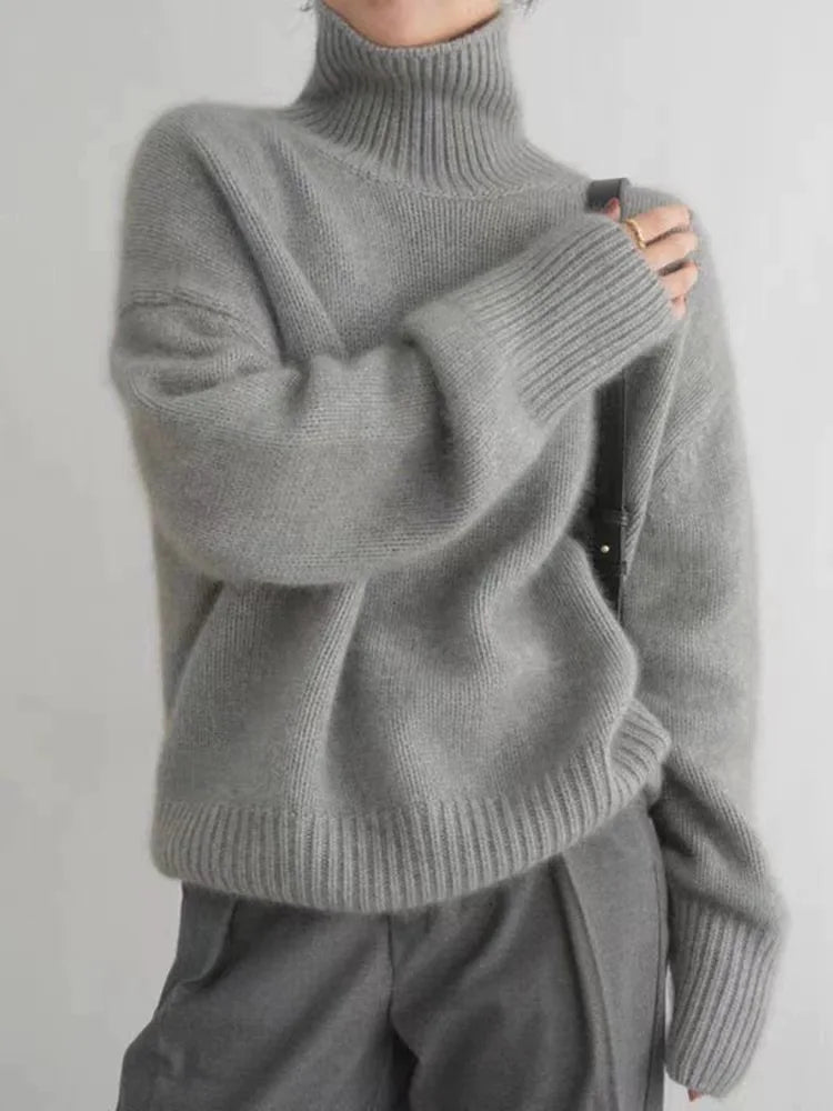 Mia™ | Pull Col Roulé Confortable en Tricot Doux