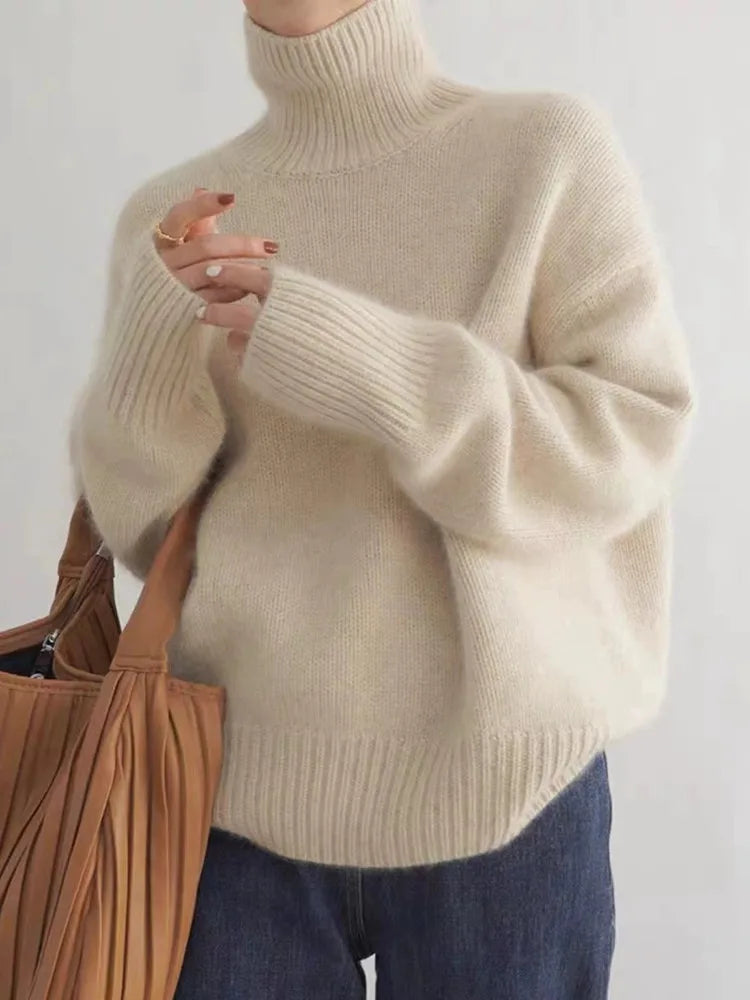 Mia™ | Pull Col Roulé Confortable en Tricot Doux