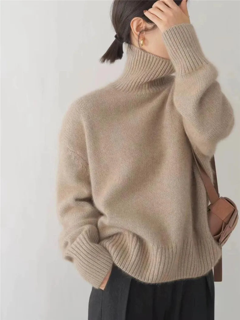 Mia™ | Pull Col Roulé Confortable en Tricot Doux