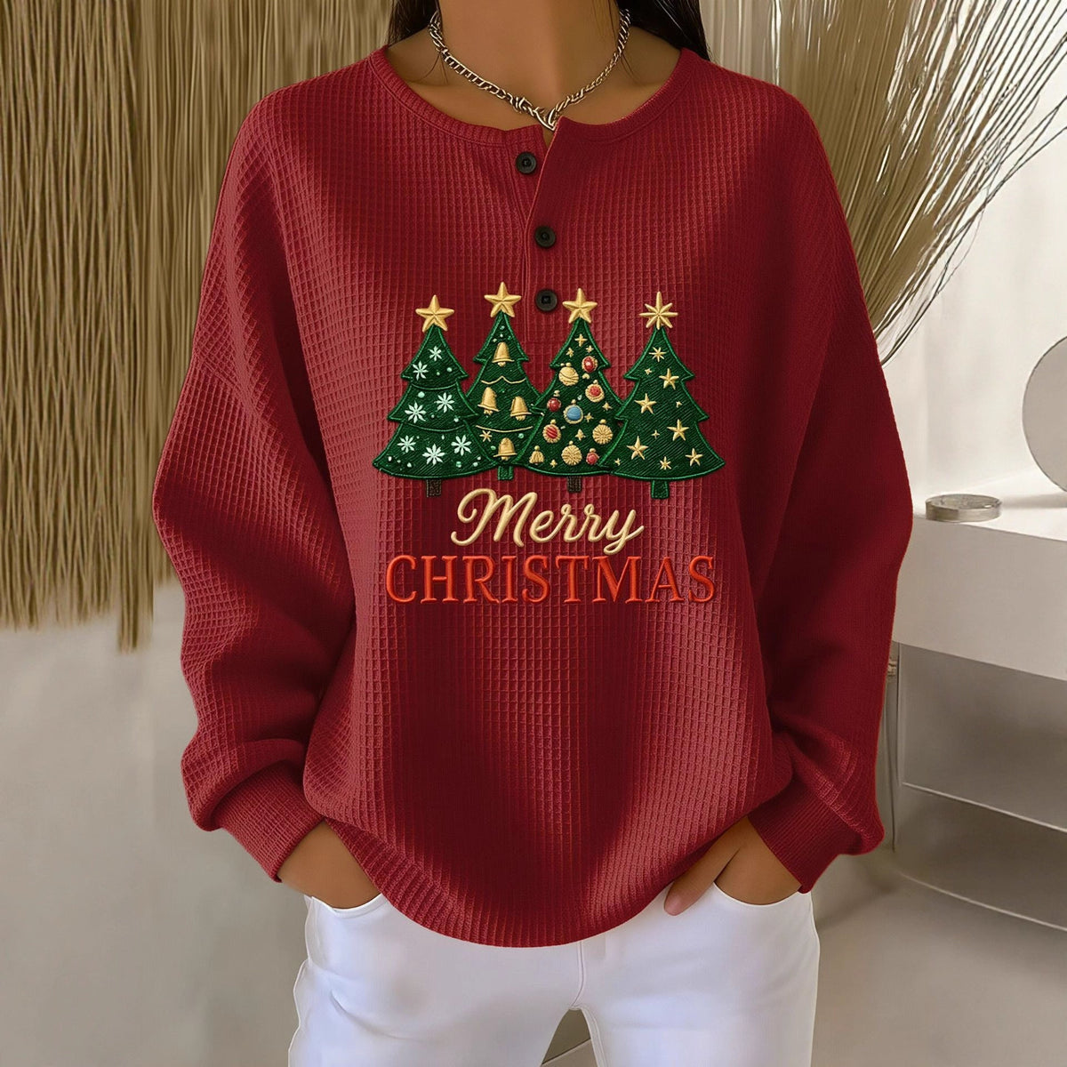 CHLOE | PULL EN TRICOT GAUFRE POUR FEMMES