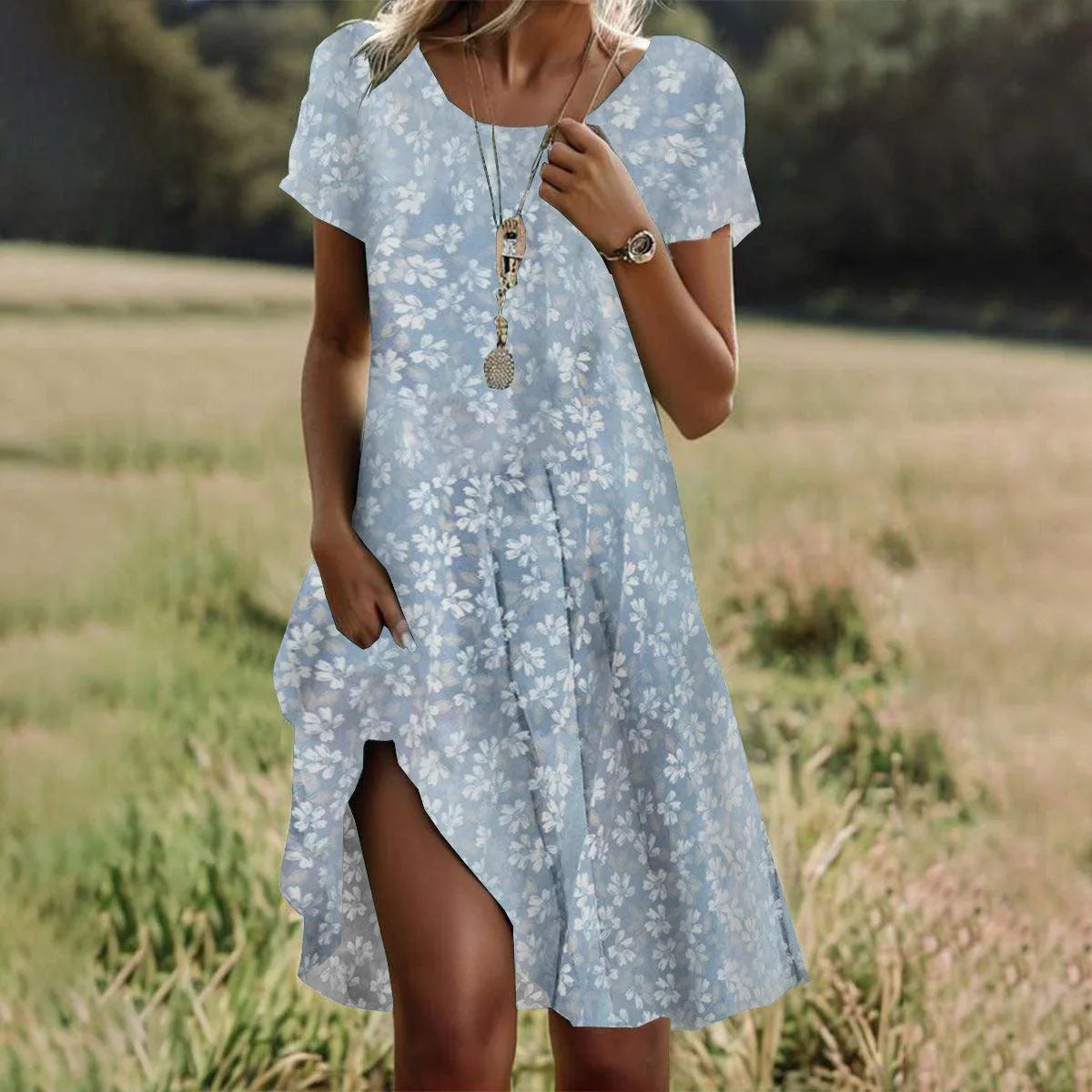 CHLOE | ROBE MIDI D'ÉTÉ POUR FEMMES
