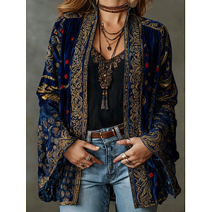 CHLOE | VESTE BOHO EN VELOURS POUR FEMMES