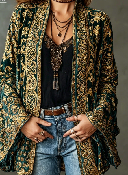 CHLOE | VESTE BOHO EN VELOURS POUR FEMMES