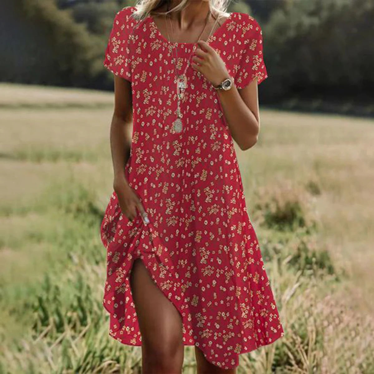 CHLOE | ROBE MIDI D'ÉTÉ POUR FEMMES