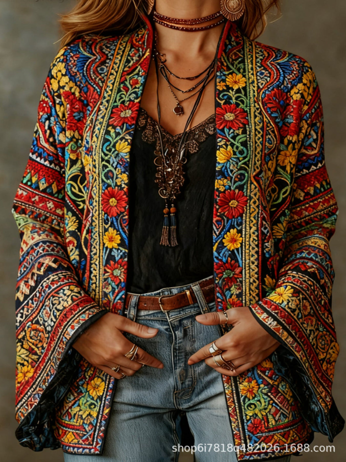 CHLOE | VESTE BOHO EN VELOURS POUR FEMMES
