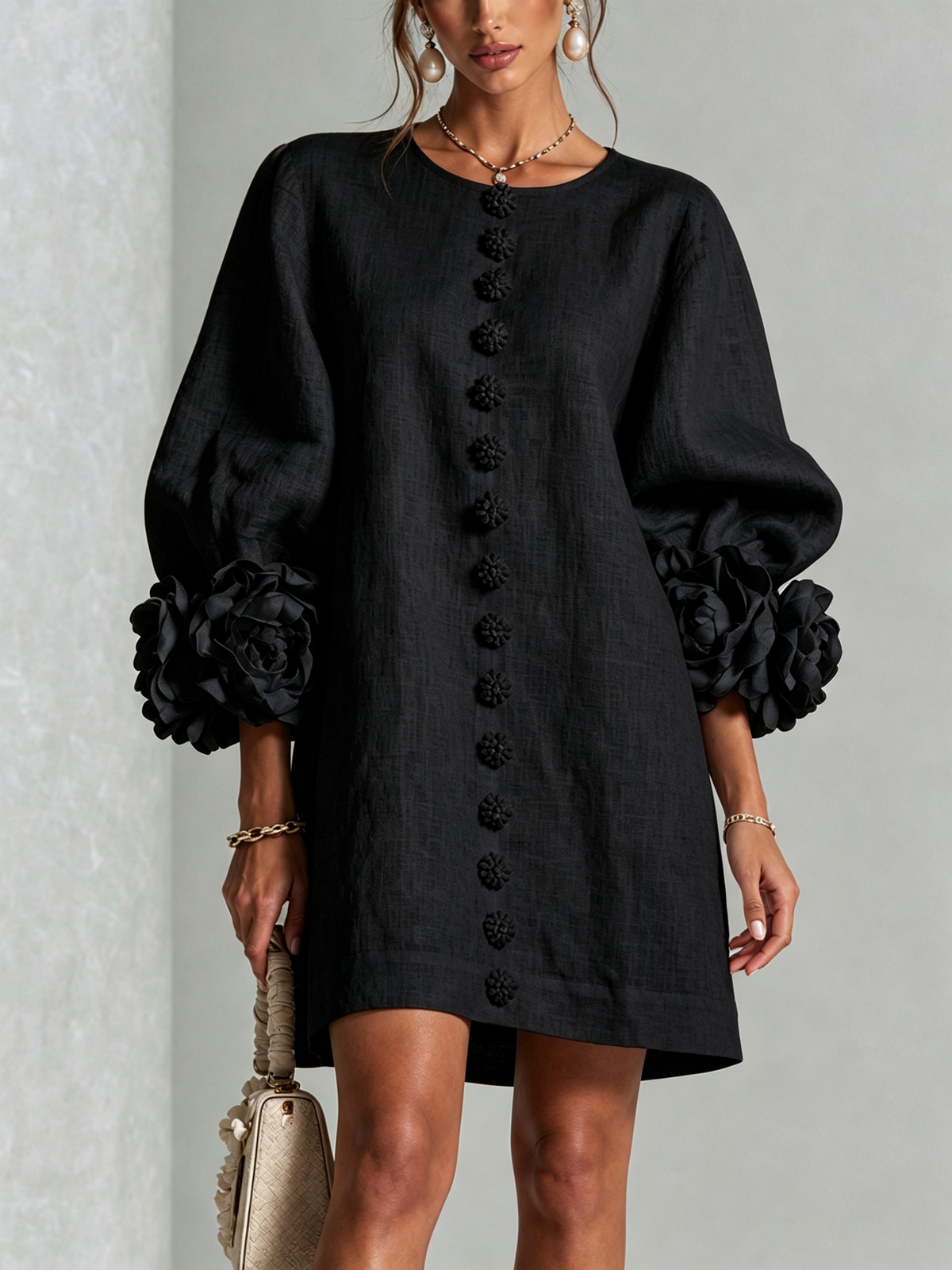 CHLOE | ROBE ÉLÉGANTE À MANCHES POUR FEMMES