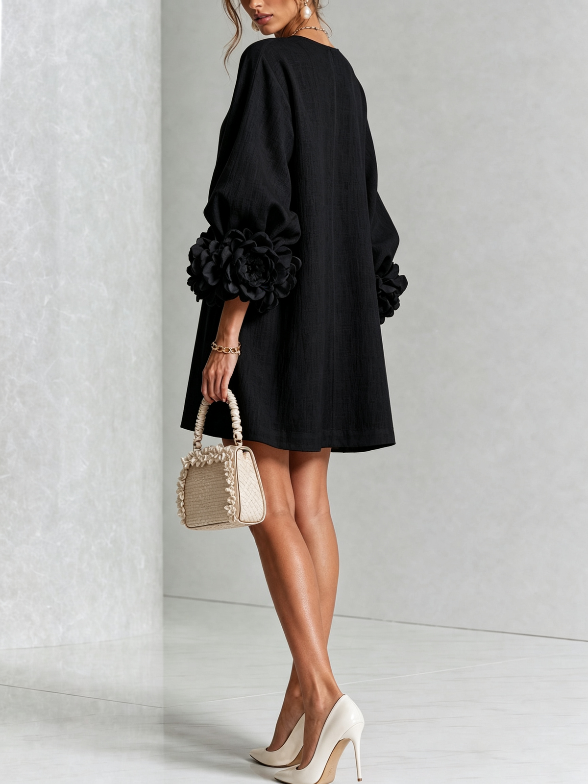 CHLOE | ROBE ÉLÉGANTE À MANCHES POUR FEMMES