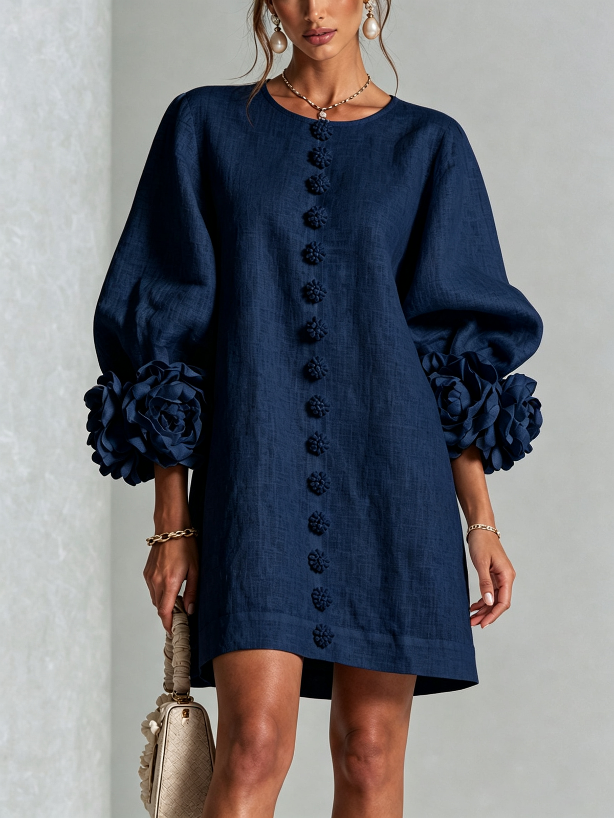CHLOE | ROBE ÉLÉGANTE À MANCHES POUR FEMMES