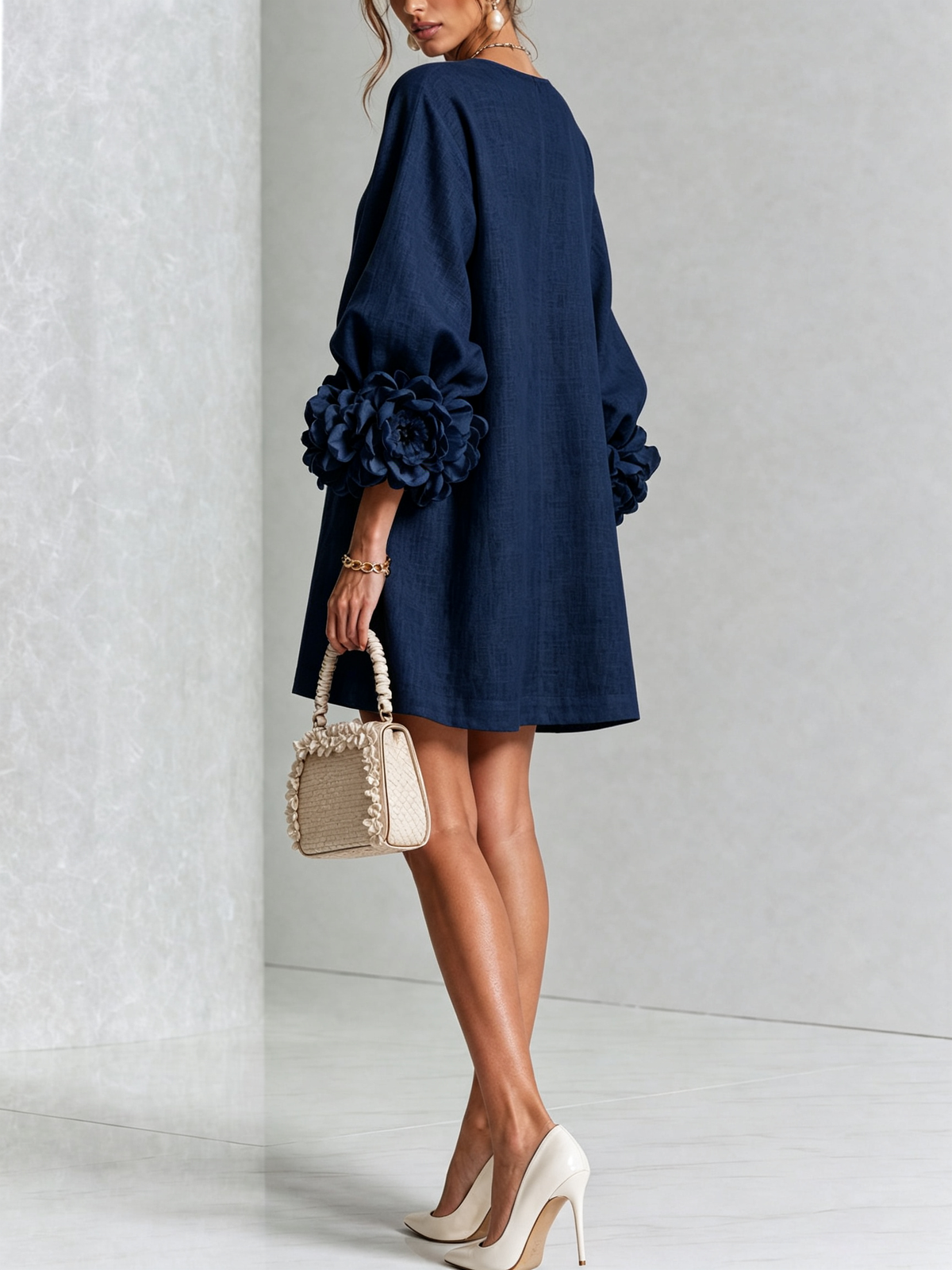 CHLOE | ROBE ÉLÉGANTE À MANCHES POUR FEMMES