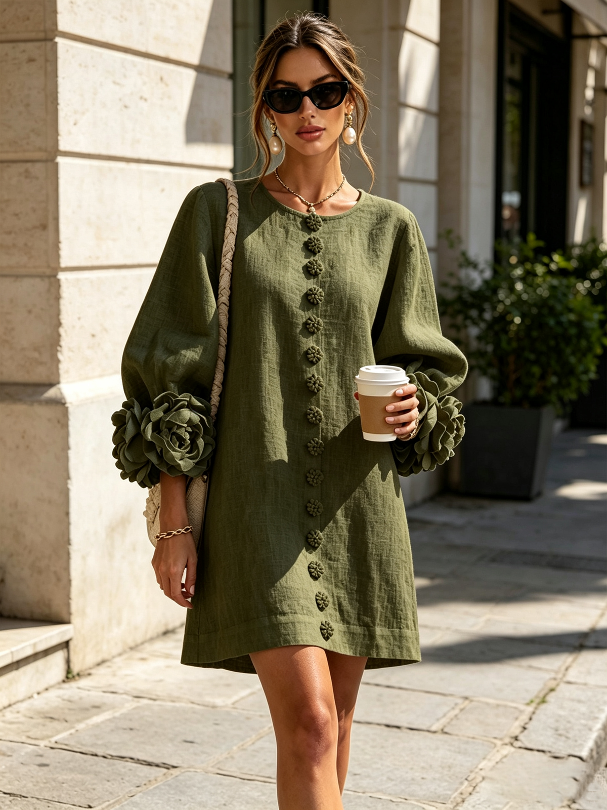 CHLOE | ROBE ÉLÉGANTE À MANCHES POUR FEMMES