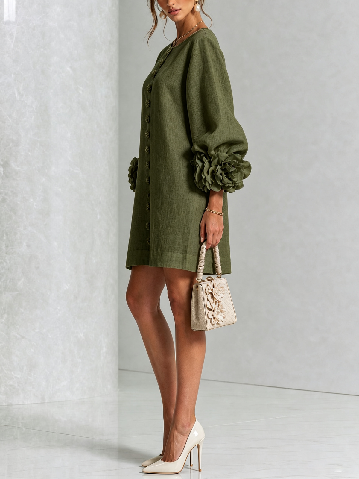 CHLOE | ROBE ÉLÉGANTE À MANCHES POUR FEMMES