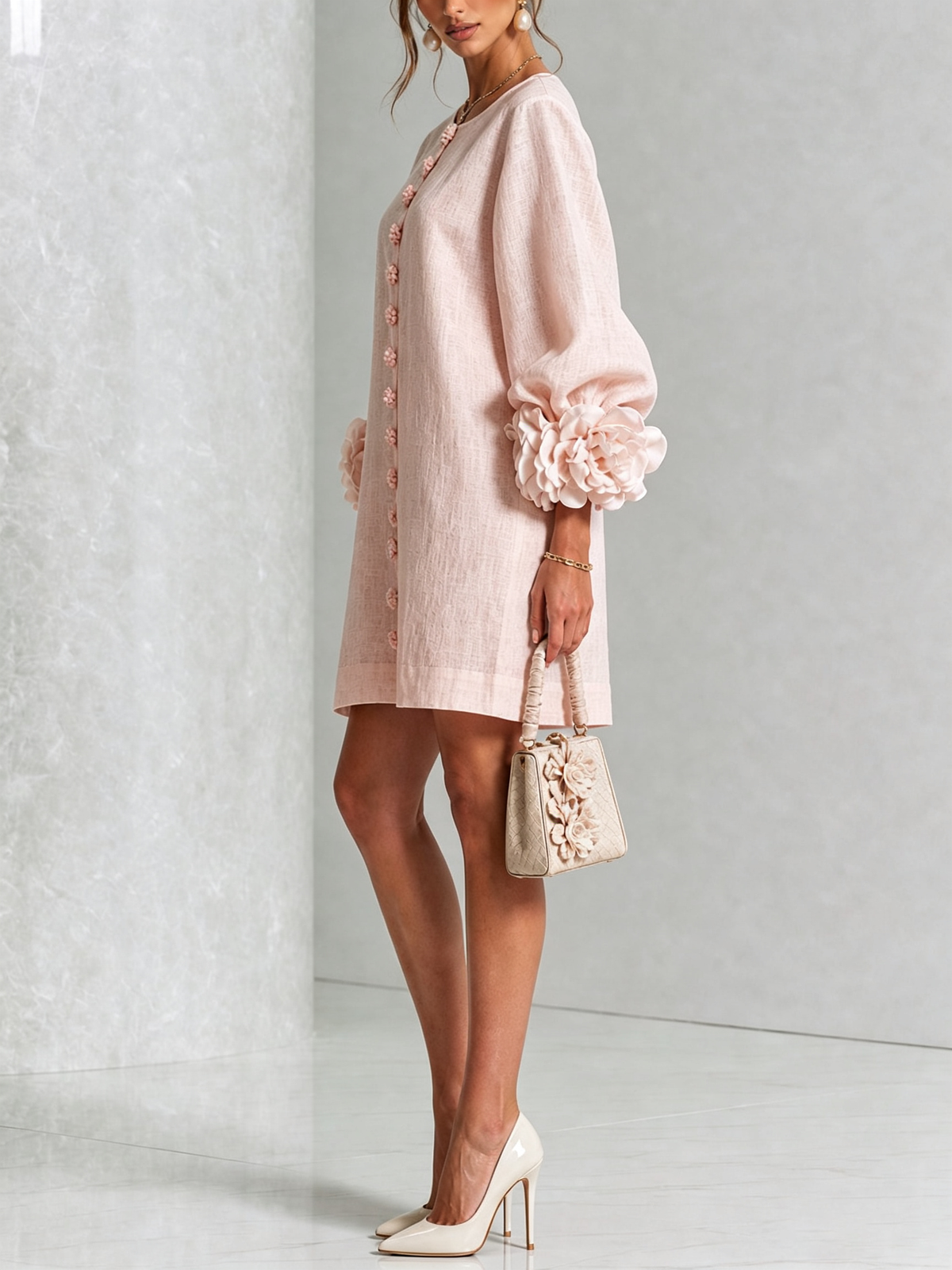 CHLOE | ROBE ÉLÉGANTE À MANCHES POUR FEMMES