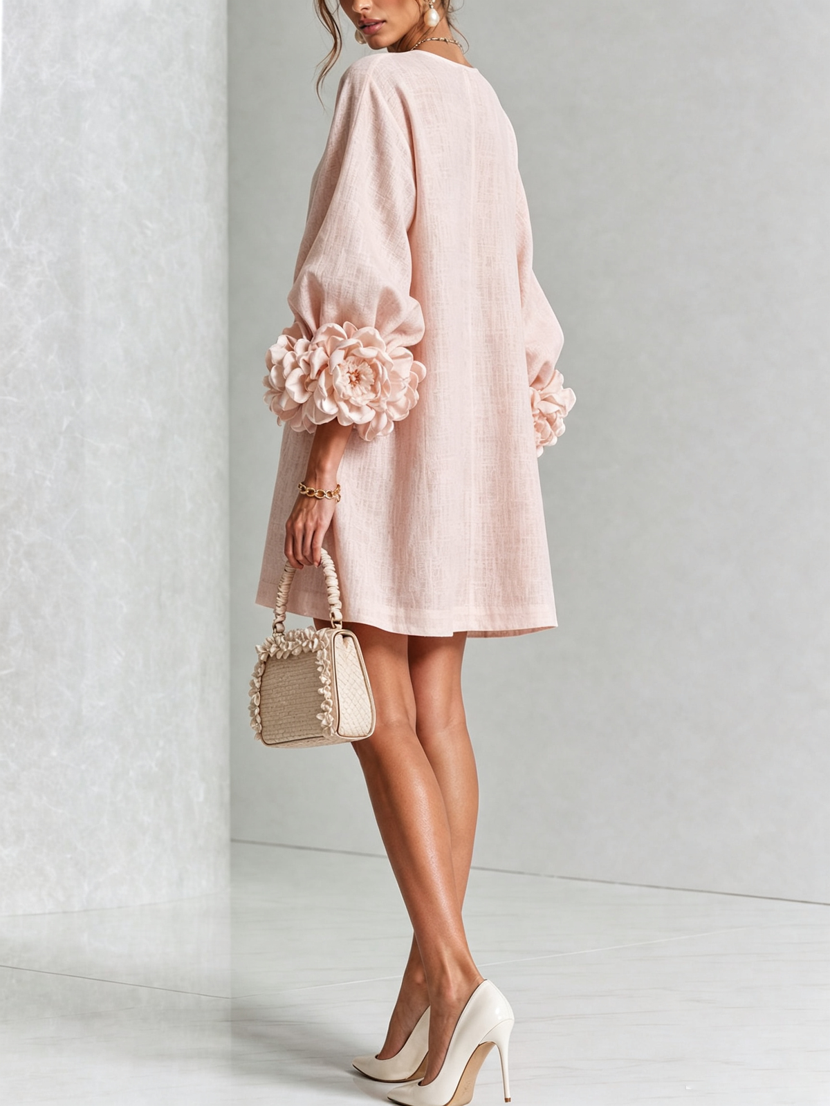CHLOE | ROBE ÉLÉGANTE À MANCHES POUR FEMMES