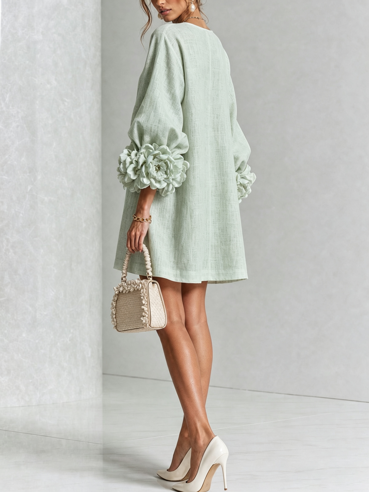 CHLOE | ROBE ÉLÉGANTE À MANCHES POUR FEMMES