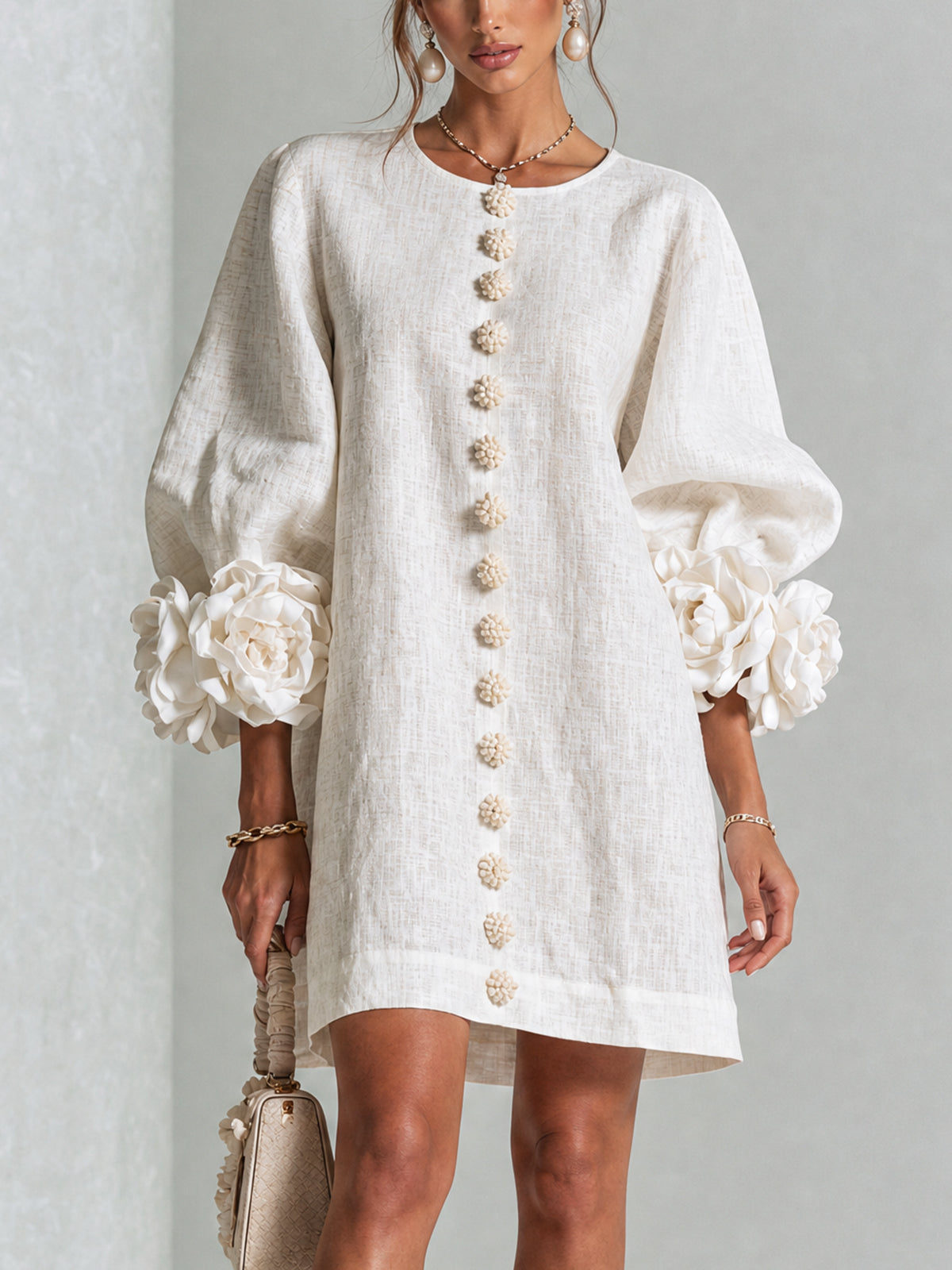CHLOE | ROBE ÉLÉGANTE À MANCHES POUR FEMMES