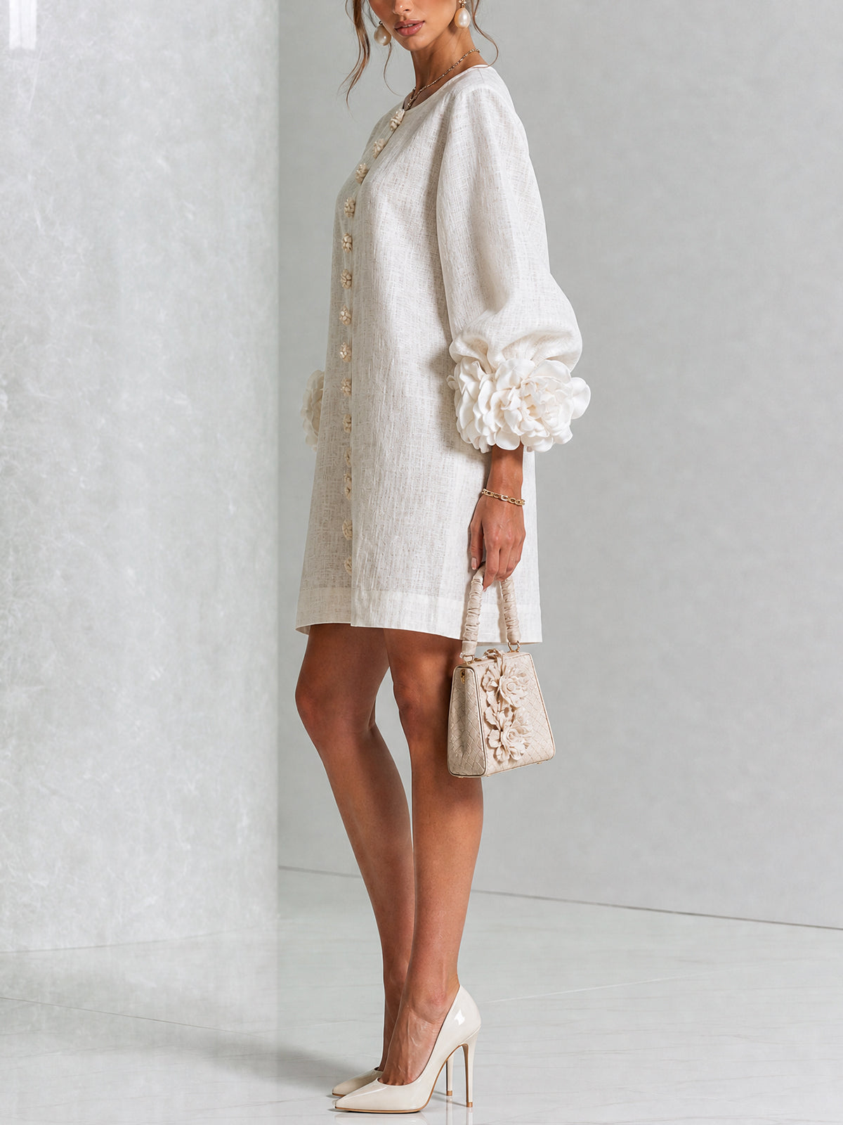 CHLOE | ROBE ÉLÉGANTE À MANCHES POUR FEMMES